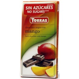 Hořká čokoláda s mangem bez cukru 75g TORRAS