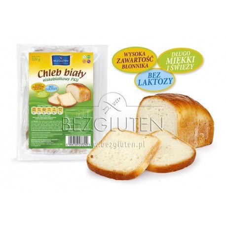 Chléb bílý nízkobílkovinný PKU 320g BEZGLUTEN
