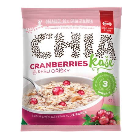 CHIA KAŠE cranberries a kešu oříšky 65 g SEMIX