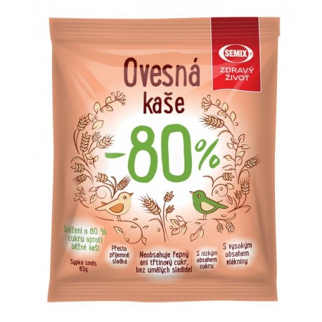 Ovesná kaše -80 % bez cukru 65g Semix