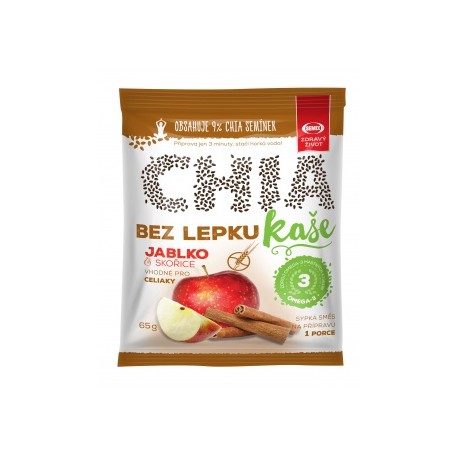 CHIA KAŠE jablko a skořice bez lepku 65 g Semix