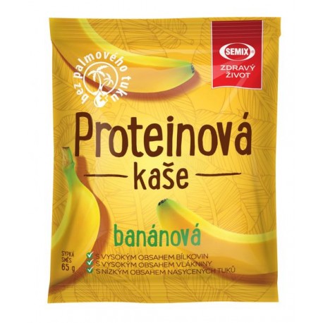 Proteinová kaše banánová 65 g bez sacharózy Semix