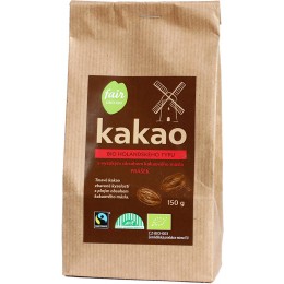 Bio kakaový prášek tmavý plnotučný, 150 g Fair Trade FO