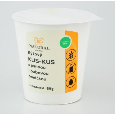 Rýžový kus-kus s jemnou houbovou omáčkou - Natural 85g