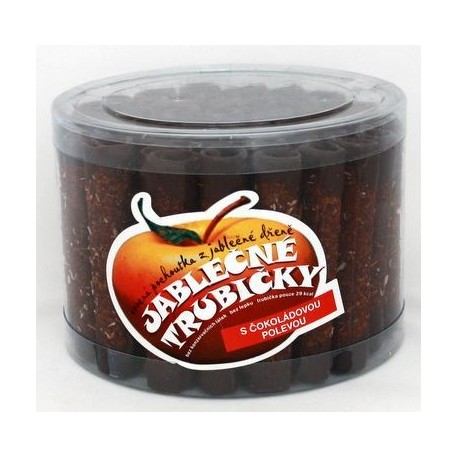 Jablečné trubičky s KAROBOVOU polevou dóza - Trutna 420g