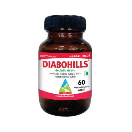 Diabohills - doplněk stravy - Herbal Hills 60 veg. kapslí (normální hladina cukru v krvi - metabolismus cukrů)