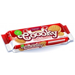 Coooky vanilkové - sendvičové sušenky s 35% krémovou náplní vanilkové chuti bez lepku a laktózy 300g Coppenrath