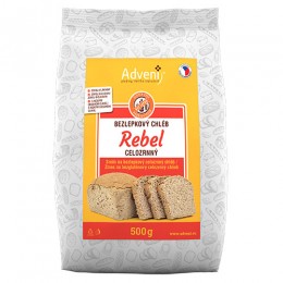 Bezlepkový celozrnný chléb REBEL 500g - ADVENI
