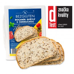 Chléb bílý s černuchou, bez lepku 220g SUPERFOODS BEZGLUTEN