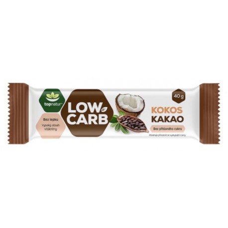 LOW CARB tyčinka Kokos & Kakao - Topnatur 40g