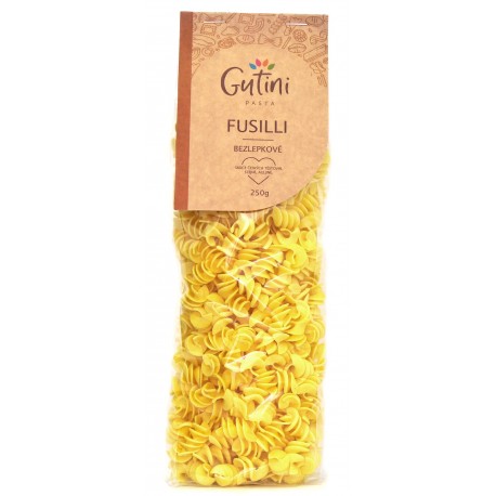 Fusilli těstoviny 250g bez lepku Gutini