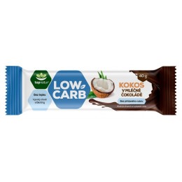 LOW CARB tyčinka Kokos v mléčné čokoládě- Topnatur 40g