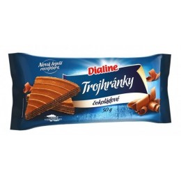 Dialine trojhránky čokoládové 50g - nová receptůra