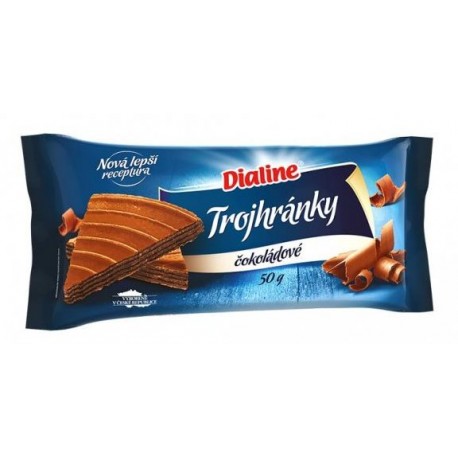 Dialine trojhránky čokoládové 50g - nová receptůra