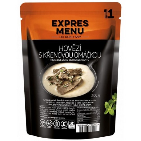 Hovězí s křenovou omáčkou 1 porce Expres Menu