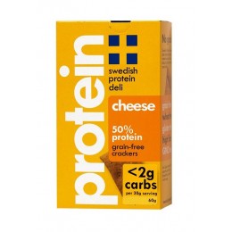 Swedish protein deli - Cheese 50% protein crackers 60g bez lepku
