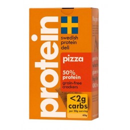 Swedish protein deli - Pizza 50% protein crackers 60g bez lepku