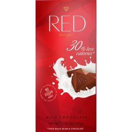 Red Delight Mléčná čokoláda 25% 100 g s náhradním sladidlem