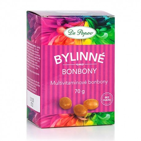 Bonbony Multivitamín, 70 g bez přidaného cukru DrPopov