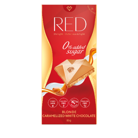 Red Delight Blonde karamelizovaná bílá čokoláda 85 g