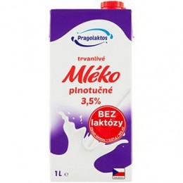 Bezlepkové mléko bez laktózy 1,5% tuku