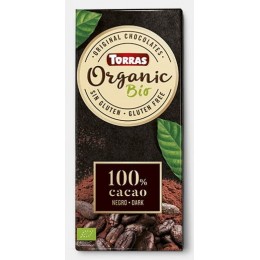 Hořká čokoláda 100% BIO bez cukru 100g TORRAS