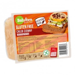 Chléb tmavý sendvičový, bez lepku, 190g Balviten*