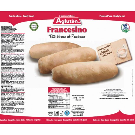 FRANCESINO kváskové bagety 3x75g - bez lepku Agluten