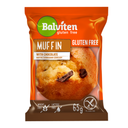 Muffin světlý s kousky čokolády, bez lepku, 65g Balviten