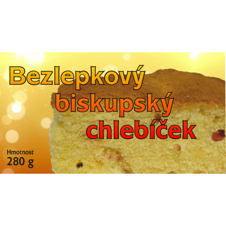 Bezlepkový biskupský chlebíček 280 g Medánek