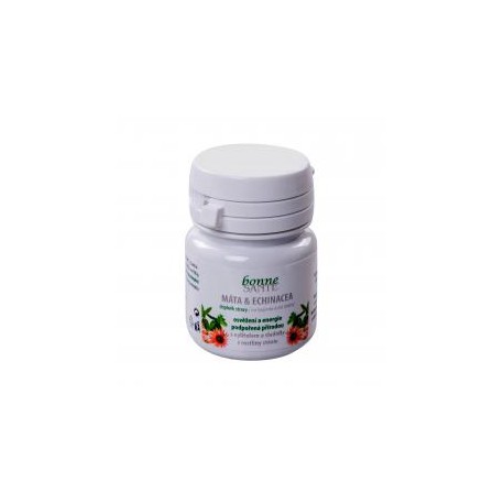 Pastilky bez cukru - MÁTA, ECHINACEA - 8 g Bonne Santé