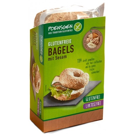 Bagels (kroužky) se sezamem bez lepku, bez laktózy 2x75g Poensgen