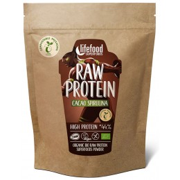 Bio raw protein kakaový se spirulinou Lifefood 450 g