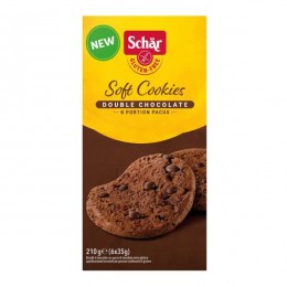 Sušenky SOFT COOKIES DOUBLE CHOCOLATE 210g, bez lepku Schar