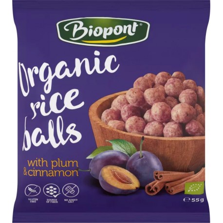 Bio rýžové křupky švestkové se skořicí Biopont 55 g