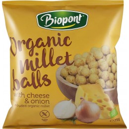 Bio jahelné křupky se sýrem a cibulí Biopont 75 g bez lepku