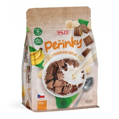 Peřinky s banánovou náplní bez lepku 275g Poex