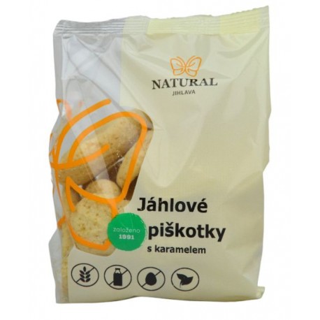 Jáhlové piškotky s VEGAN karamelem bez lepku 150g – NATURAL