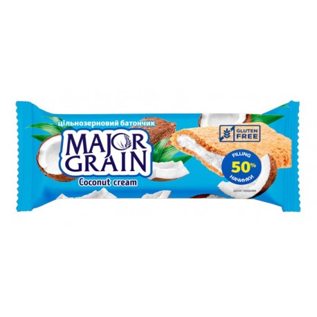 Obilná tyčinka s KOKOSEM - MAJOR GRAIN 40g bez lepku