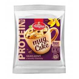 Proteinový mug cake Vanilkový s kousky čokolády 60g Amylon