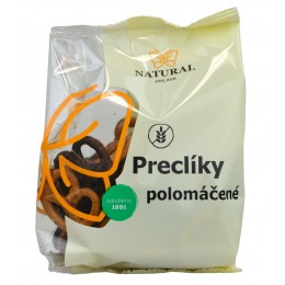 Preclíky polomáčené bez lepku - Natural 80g