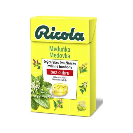 Bonbony RICOLA Meduňka 40g bez přidaného cukru