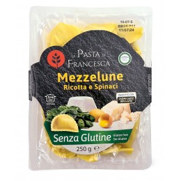 Italské plněné těstoviny Mezzelune Ricotta e Spinaci bez lepku - La Pasta di Francesca 250g