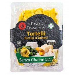 Italské plněné těstoviny Tortelli Ricotta e Spinaci bez lepku - La Pasta di Francesca 250g