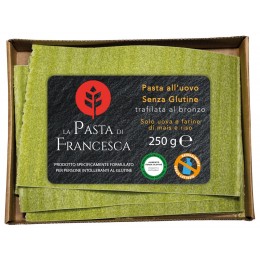 Italské těstoviny Lasagna Verde all´ ouvo bez lepku - La Pasta di Francesca 250g špenátové