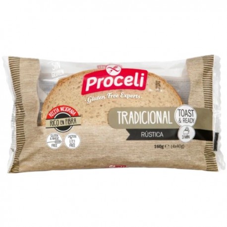Chléb tradiční, rustikální, bez lepku, (4x40g) 160g PROCELI