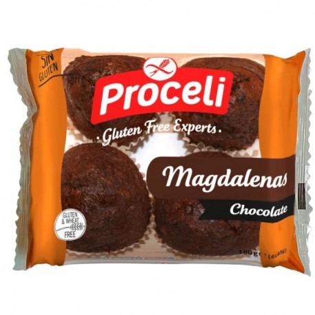 Muffin Magdalenas kakaové s čokoládovými lupínky, bez lepku (4ks) 160gPROCELI