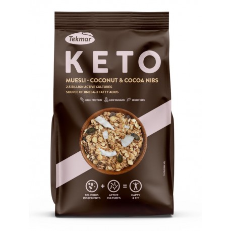 KETO Müsli s kokosem & kakaovými boby - Tekmar 200g