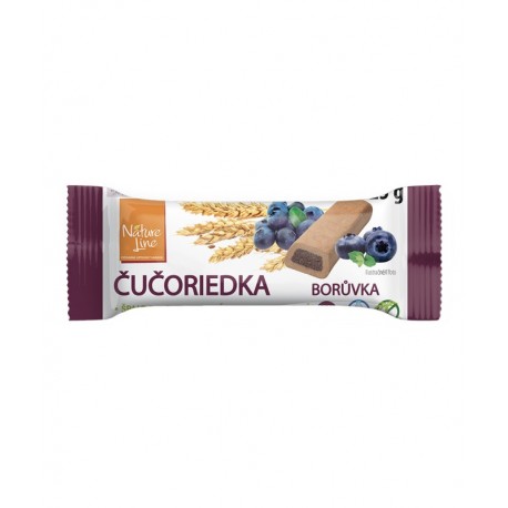 Čučoriedka - celozrnné sušenky s borůvkovou náplní - Nature Line 25g