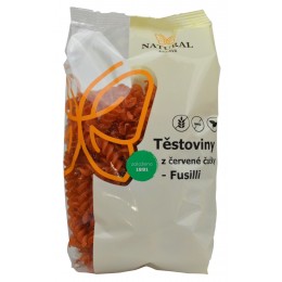 Těstoviny z červené čočky bez lepku - Fusilli - vřetena - ITÁLIE - Natural 250g